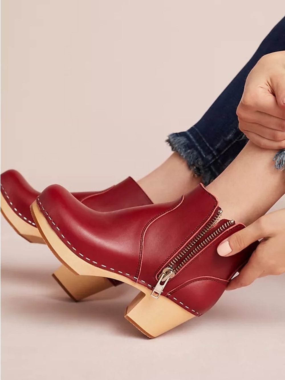 SWEDISH HASBEENS zip it emy clog boots